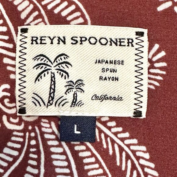 Reyn Spooner Hawaiian Shirt Men’s Size Large Japanese Spun Rayon Button Up - Picture 2 of 8
